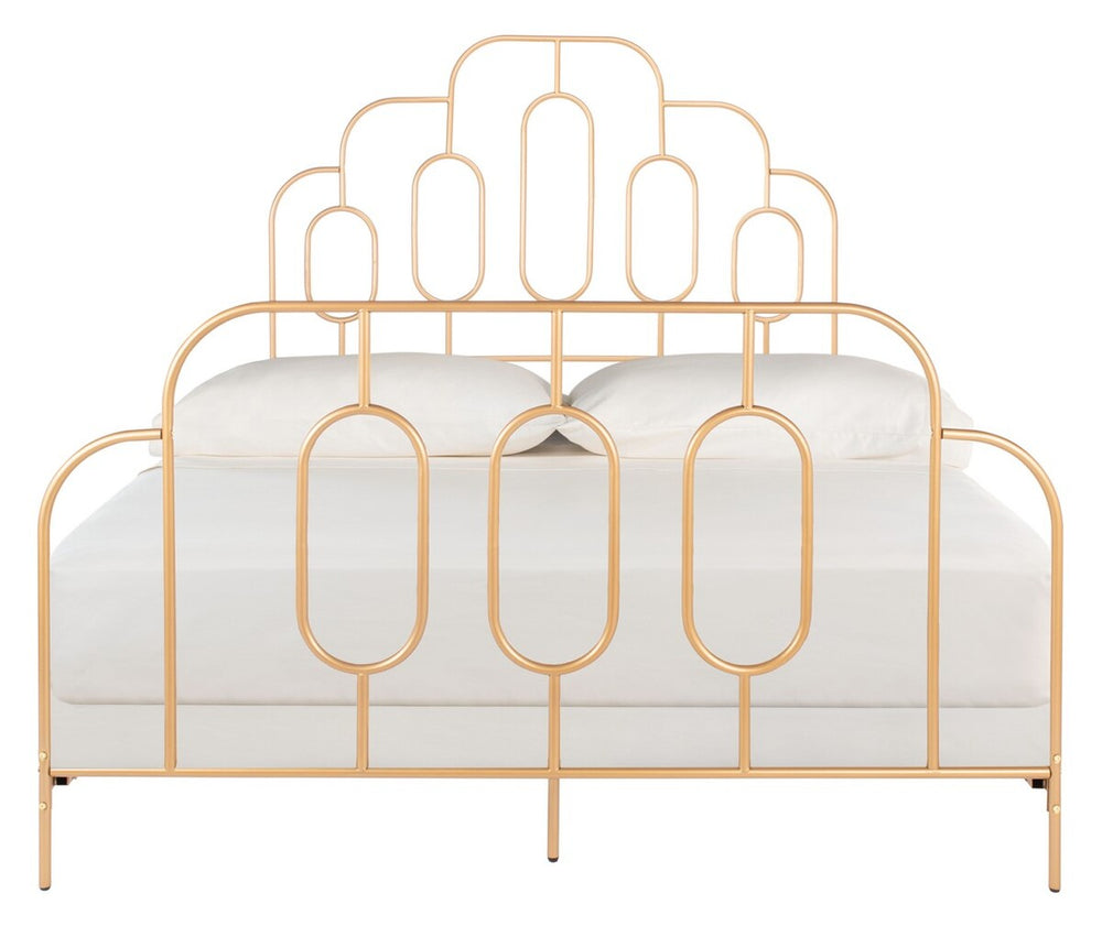 Paloma Metal Retro Bed - Luxurious Design with Sinuous Curves, Perfect for Any Bedroom Décor