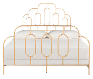 Paloma Metal Retro Bed - Luxurious Design with Sinuous Curves, Perfect for Any Bedroom Décor