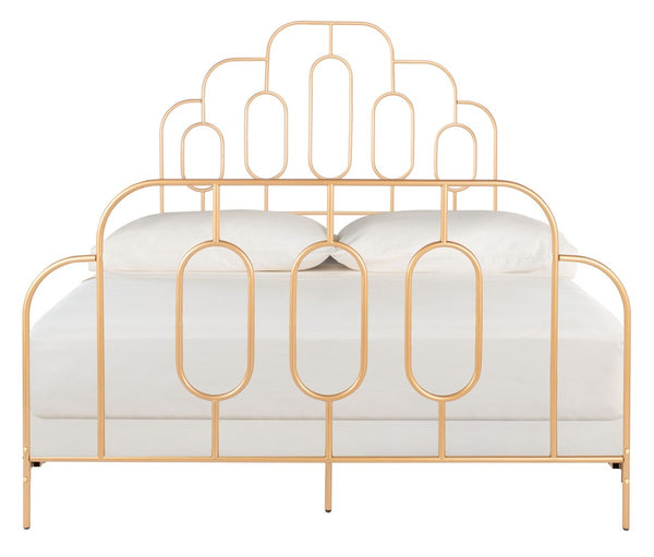 Paloma Metal Retro Bed - Luxurious Design with Sinuous Curves, Perfect for Any Bedroom Décor
