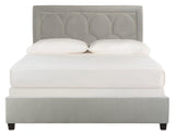 Safavieh Solania Bed Grey Wood, Fabric, Metal BED6302A-Q 889048585263