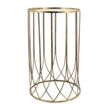 Sagebrook Home Contemporary Metal, Set of 2 -  22/26"h Side Tables, Gold 16827 Gold Metal