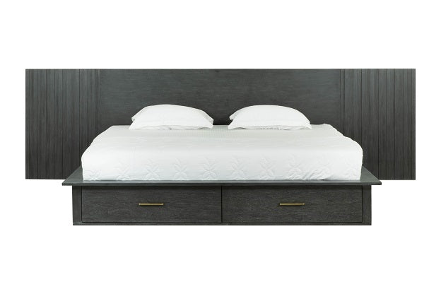 VIG Furniture Modrest Manchester- Contemporary Platform Dark Grey EK Bed VGWD-HLF2-BED-EK