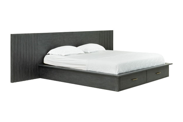 VIG Furniture Modrest Manchester- Contemporary Platform Dark Grey EK Bed VGWD-HLF2-BED-EK