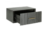 VIG Furniture Modrest Manchester- Contemporary Dark Grey Nightstand VGWD-HLF2-BS1DRA VGWD-HLF2-BS1DRA