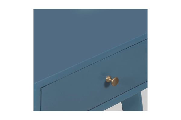 Porter Designs Capri Solid Wood Modern End Table Blue 04-108-04-6843