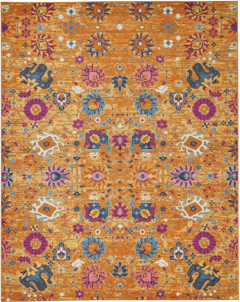 Nourison Passion PSN01 Bohemian Machine Made Power-loomed Indoor only Area Rug Sunburst 9' x 12' 99446014030