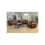 Porter Designs Hunter Wildlife Pattern Reversible to Leather-Look Transitional Chair Brown 01-33C-03-8020