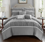 Cheryl Grey Queen 10pc Comforter Set