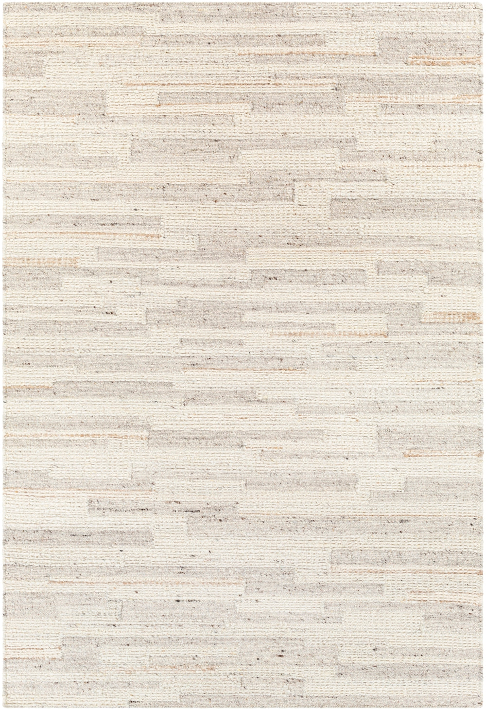 Bremen BEN-2301 Modern Wool Rug BEN2301-81012 Cream, Light Gray, Beige, Dark Brown, Medium Gray 100% Wool 8'10" x 12'