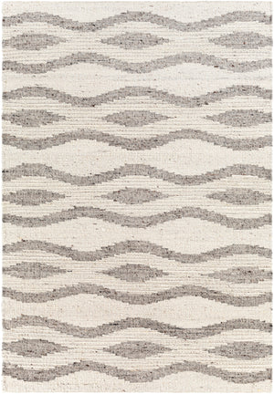 Bremen BEN-2303 Modern Wool Rug BEN2303-81012 Cream, Medium Gray, Charcoal, Dark Brown 100% Wool 8'10" x 12'