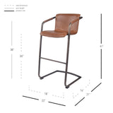 Indy Leatherette Bar Stool - Set of 2