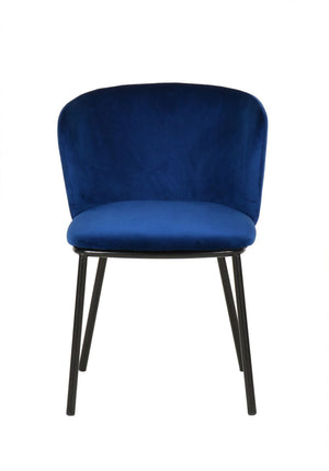 VIG Furniture Modrest Bessie - Modern Blue Velvet Dining Chair (Set of 2) VGFH139131-BLU-DC