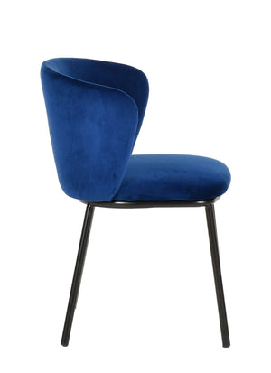 VIG Furniture Modrest Bessie - Modern Blue Velvet Dining Chair (Set of 2) VGFH139131-BLU-DC