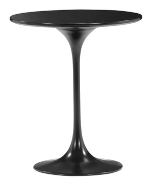 Zuo Modern Wilco Fiberglass, MDF Modern Commercial Grade Side Table Black Fiberglass, MDF