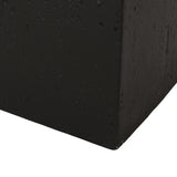 Ella Outdoor Modern Large Cast Stone Square Planters, Black Noble House