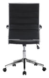 Zuo Modern Liderato 100% Polyurethane, Plywood, Steel Modern Commercial Grade Office Chair Black, Silver 100% Polyurethane, Plywood, Steel