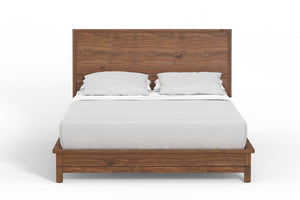 Nova California King Platform Bed - Elegant Honey Maple Finish, Durable Mahogany, No Box Spring Needed