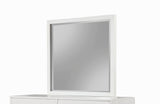 Alpine Furniture Madelyn Dresser Mirror 2010-06 White Mahogany Solids & Veneer 40 x 2 x 37