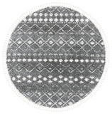 Berber Fringe Shag 516 Shag & Flokati Power Loomed 80% Polypropylene + 20% Polyester Rug Grey / Ivory