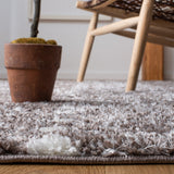 Berber Fringe Shag 516 Shag & Flokati Power Loomed 80% Polypropylene + 20% Polyester Rug Brown / Ivory