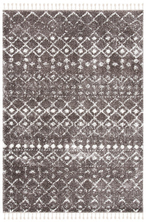 Berber Fringe Shag 516 Shag & Flokati Power Loomed 80% Polypropylene + 20% Polyester Rug Brown / Ivory