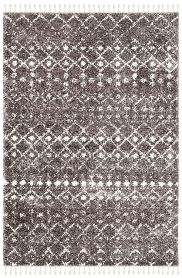 Berber Fringe Shag 516 Shag & Flokati Power Loomed 80% Polypropylene + 20% Polyester Rug Brown / Ivory