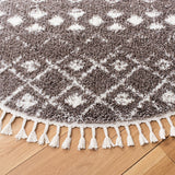 Berber Fringe Shag 516 Shag & Flokati Power Loomed 80% Polypropylene + 20% Polyester Rug Brown / Ivory