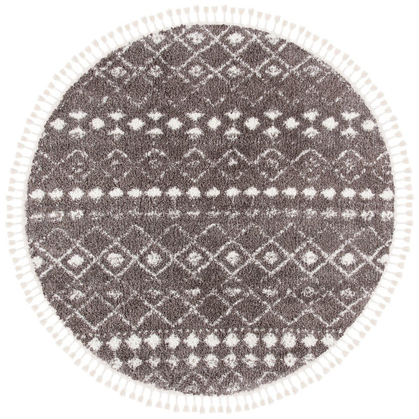 Berber Fringe Shag 516 Shag & Flokati Power Loomed 80% Polypropylene + 20% Polyester Rug Brown / Ivory