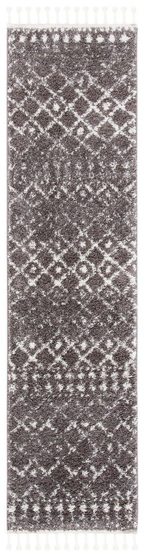 Berber Fringe Shag 519 Shag & Flokati Power Loomed 80% Polypropylene + 20% Polyester Rug Brown / Ivory