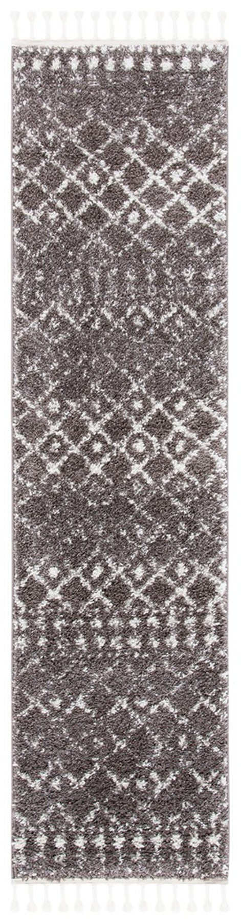 Berber Fringe Shag 519 Shag & Flokati Power Loomed 80% Polypropylene + 20% Polyester Rug Brown / Ivory