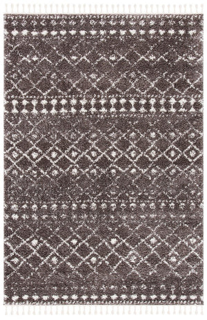 Berber Fringe Shag 519 Shag & Flokati Power Loomed 80% Polypropylene + 20% Polyester Rug Brown / Ivory