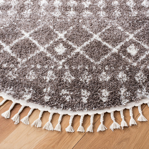 Berber Fringe Shag 519 Shag & Flokati Power Loomed 80% Polypropylene + 20% Polyester Rug Brown / Ivory