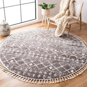 Berber Fringe Shag 519 Shag & Flokati Power Loomed 80% Polypropylene + 20% Polyester Rug Brown / Ivory
