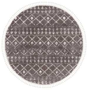 Berber Fringe Shag 519 Shag & Flokati Power Loomed 80% Polypropylene + 20% Polyester Rug Brown / Ivory