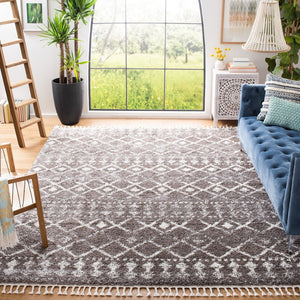 Berber Fringe Shag 519 Shag & Flokati Power Loomed 80% Polypropylene + 20% Polyester Rug Brown / Ivory