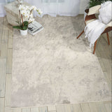 Nourison Maxell MAE12 Modern Machine Made Power-loomed Indoor only Area Rug Ivory/Grey 7'10" x 10'6" 99446379047