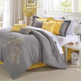 Pink Floral Comforter Set Queen Size – 8 Piece – Yellow Floral