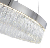 Bethel Chrome LED Chandelier in Stainless Steel & Crystal