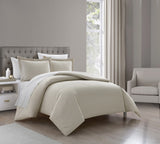 Laurel Beige Twin 5pc Duvet Set