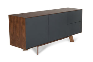 VIG Furniture Modrest Weylyn Modern Charcoal Grey & Walnut Buffet VGMABH-374