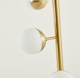 Bethel Brass Floor Lamp in Metal & Glass