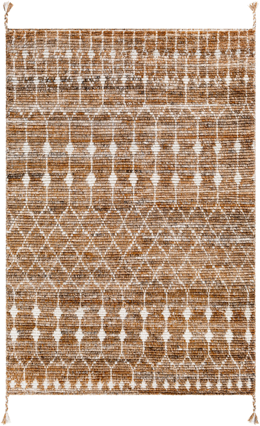Birch BHC-2300 Global Recycled PET Yarn Rug BHC2300-81012 Camel, Dark Brown, Charcoal, Cream 100% Recycled PET Yarn 8'10" x 12'