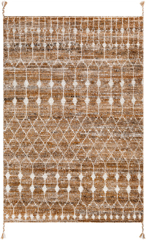 Birch BHC-2300 Global Recycled PET Yarn Rug BHC2300-81012 Camel, Dark Brown, Charcoal, Cream 100% Recycled PET Yarn 8'10" x 12'