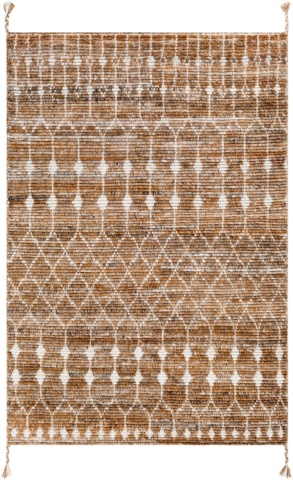 Birch BHC-2300 Global Recycled PET Yarn Rug BHC2300-81012 Camel, Dark Brown, Charcoal, Cream 100% Recycled PET Yarn 8'10" x 12'