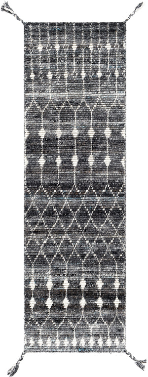 Birch BHC-2301 Global Recycled PET Yarn Rug BHC2301-268 Charcoal, Medium Gray, Taupe, Light Gray, Cream 100% Recycled PET Yarn 2'6" x 8'