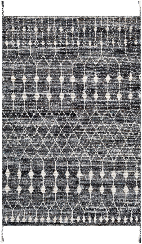 Birch BHC-2301 Global Recycled PET Yarn Rug BHC2301-81012 Charcoal, Medium Gray, Taupe, Light Gray, Cream 100% Recycled PET Yarn 8'10" x 12'