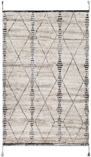 Birch BHC-2302 Global Recycled PET Yarn Rug BHC2302-81012 Khaki, Cream, Taupe, Medium Gray, Charcoal 100% Recycled PET Yarn 8'10" x 12'