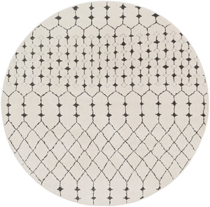 Bahar BHR-2312 Global Polypropylene, Polyester Rug BHR2312-53RD Charcoal, Beige, Medium Gray 60% Polypropylene, 40% Polyester 5'3" Round