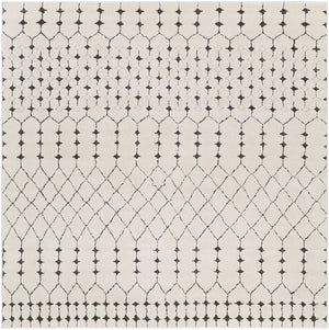 Bahar BHR-2312 Global Polypropylene, Polyester Rug BHR2312-67SQ Charcoal, Beige, Medium Gray 60% Polypropylene, 40% Polyester 6'7" Square