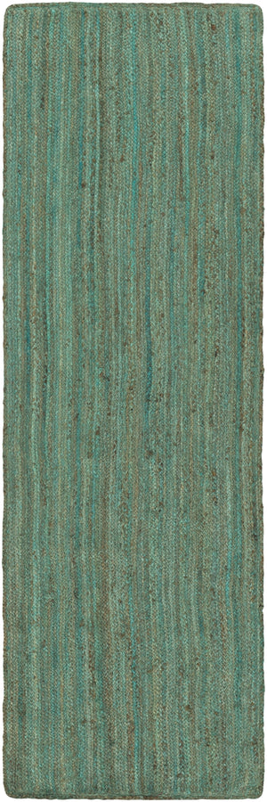 Brice BIC-7000 Cottage Jute Rug BIC7000-268 Mint, Dark Brown 100% Jute 2'6" x 8'